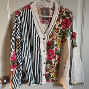 POL Floral Patchwork Jacket